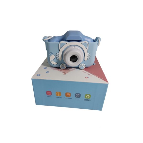Cámara digital para niños, cámara juegos color azul